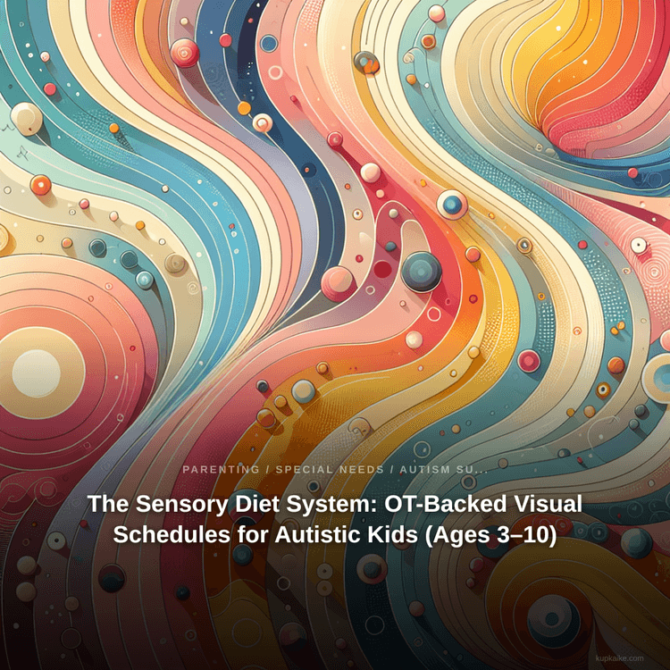 The Sensory Diet System: OT-Backed Visual Schedules for Autistic Kids (Ages 3–10) — AI-generated cover