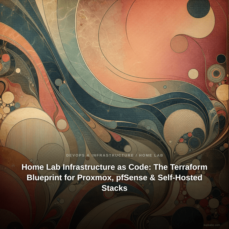 Home Lab Infrastructure as Code: The Terraform Blueprint for Proxmox, pfSense & Self-Hosted Stacks — AI-generated cover