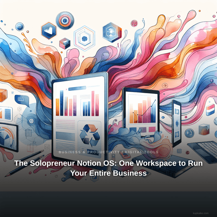 The Solopreneur Notion OS: One Workspace to Run Your Entire Business — AI-generated cover
