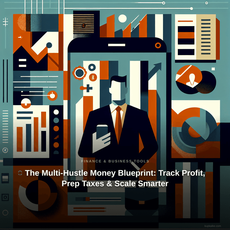 The Multi-Hustle Money Blueprint: Track Profit, Prep Taxes & Scale Smarter — AI-generated cover