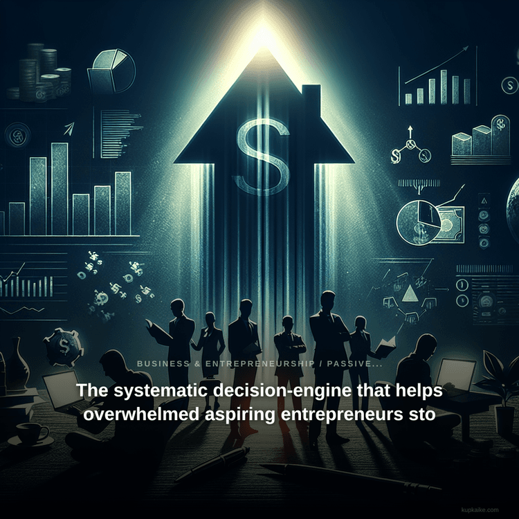The systematic decision-engine that helps overwhelmed aspiring entrepreneurs sto — AI-generated cover