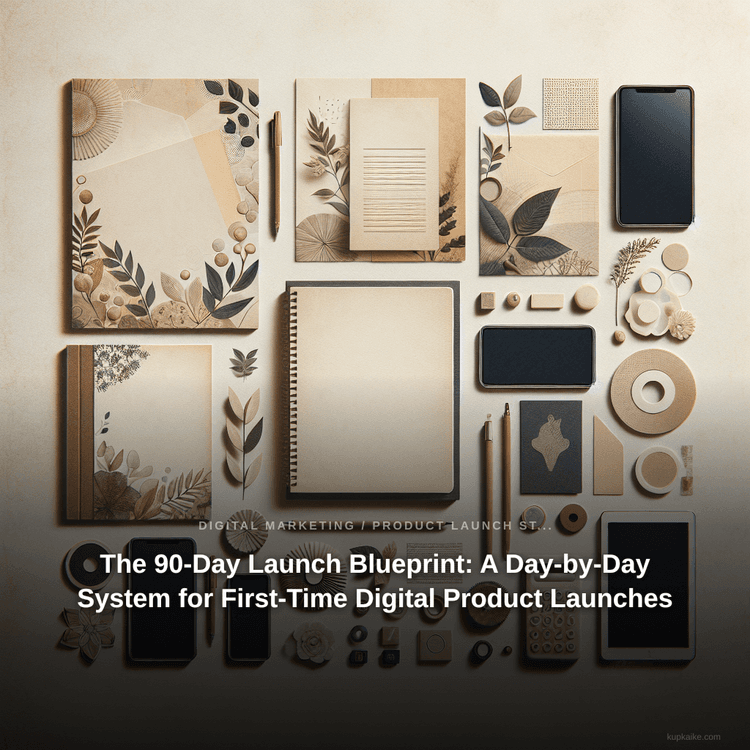 The 90-Day Launch Blueprint: A Day-by-Day System for First-Time Digital Product Launches — AI-generated cover