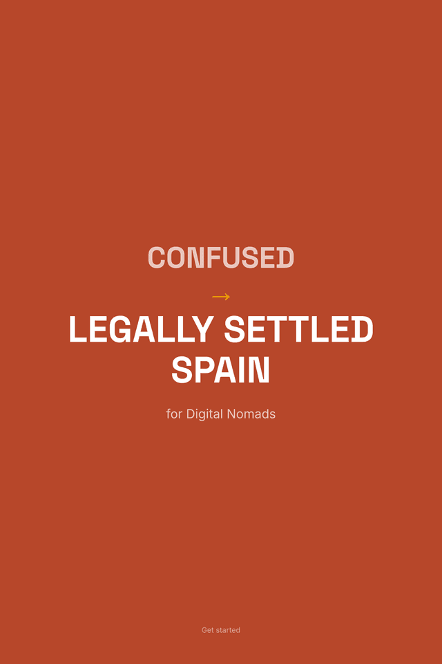 Confused → Legally Settled Spain