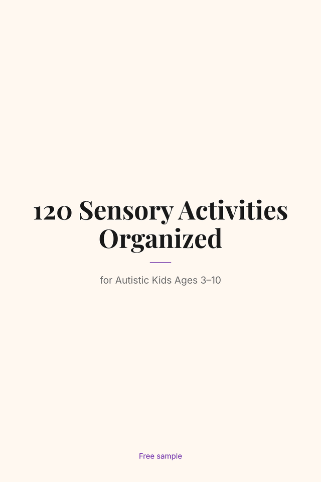 120 Sensory Activities Organized