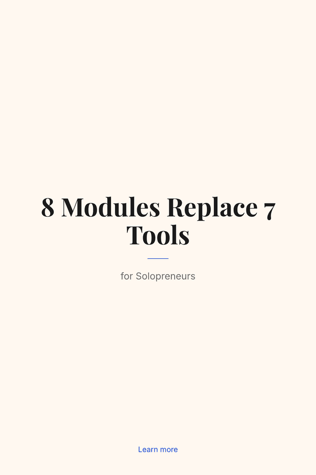 8 Modules Replace 7 Tools