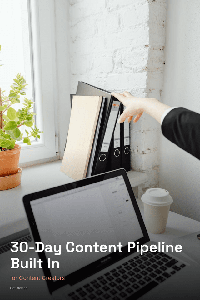 30-Day Content Pipeline Built In