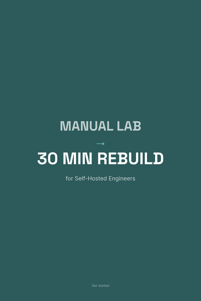 Manual Lab → 30 Min Rebuild
