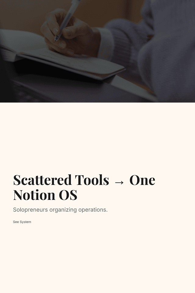 Scattered Tools → One Notion OS