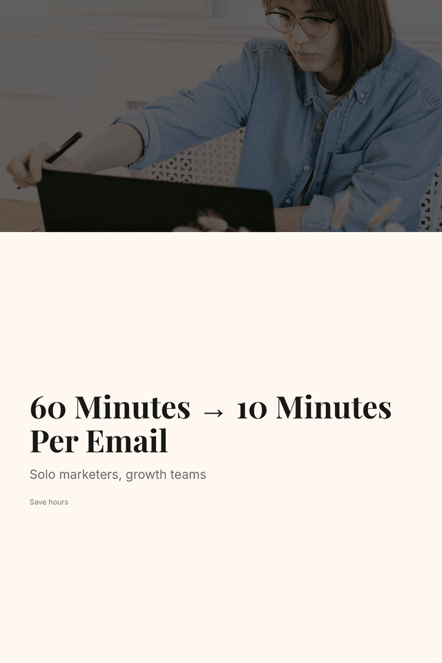 60 Minutes → 10 Minutes Per Email