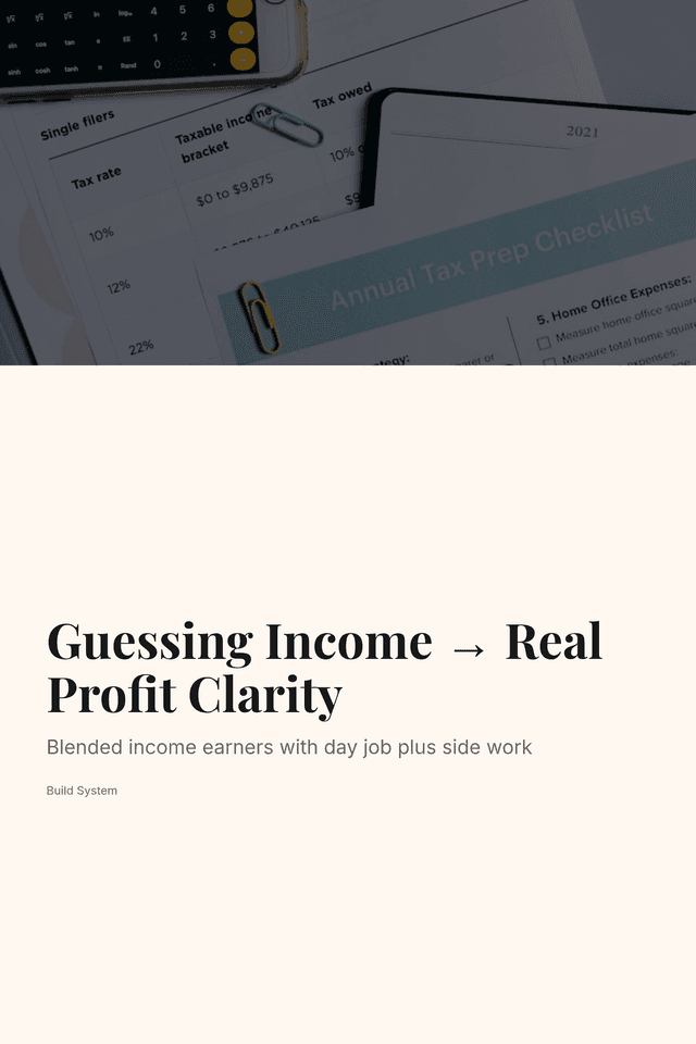 Guessing Income → Real Profit Clarity