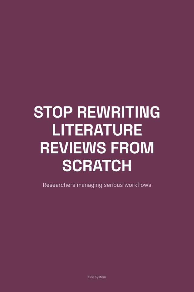 Stop rewriting literature reviews from scratch