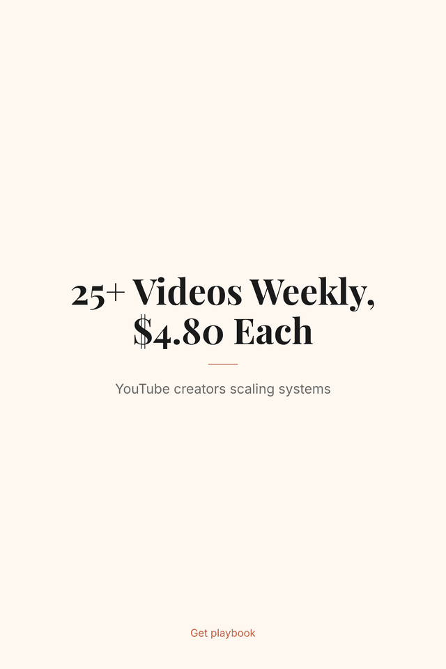 25+ Videos Weekly, $4.80 Each