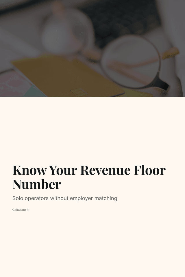 Know Your Revenue Floor Number