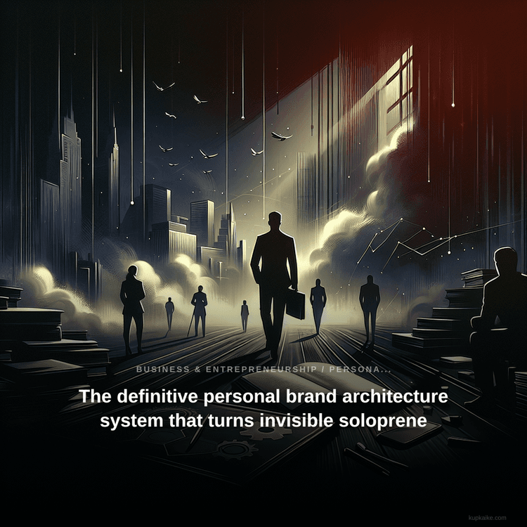 The definitive personal brand architecture system that turns invisible soloprene — AI-generated cover