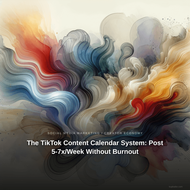 The TikTok Content Calendar System: Post 5-7x/Week Without Burnout — AI-generated cover