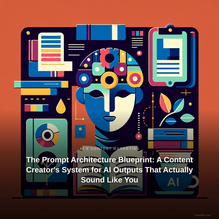 The Prompt Architecture Blueprint: A Content Creator's System for AI Outputs That Actually Sound Like You — AI-generated cover