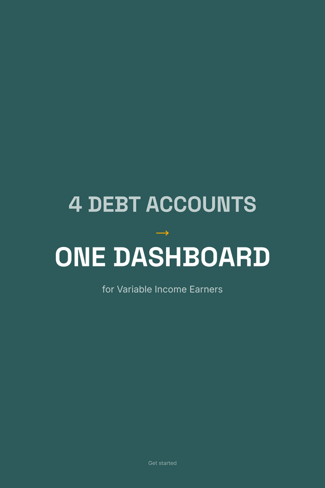 4 Debt Accounts → One Dashboard