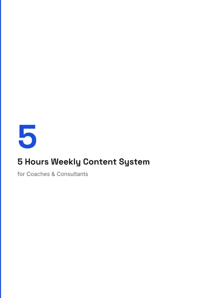5 Hours Weekly Content System