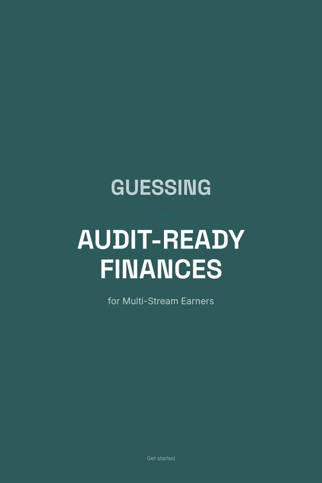 Guessing → Audit-Ready Finances