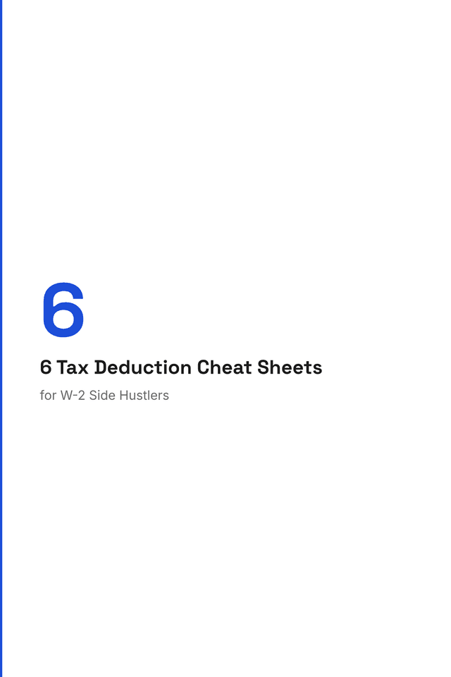 6 Tax Deduction Cheat Sheets