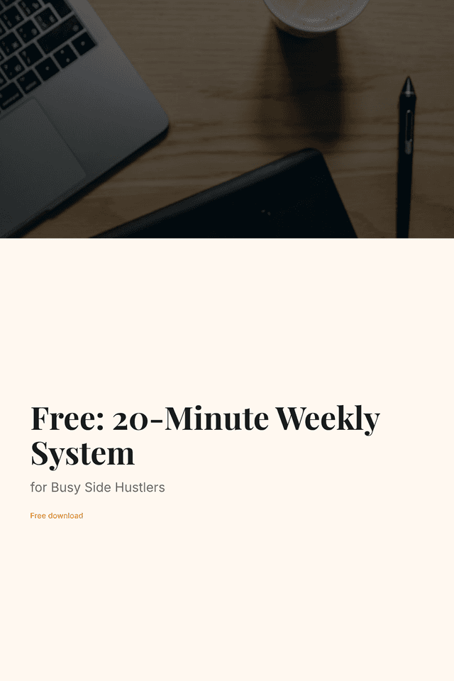 Free: 20-Minute Weekly System