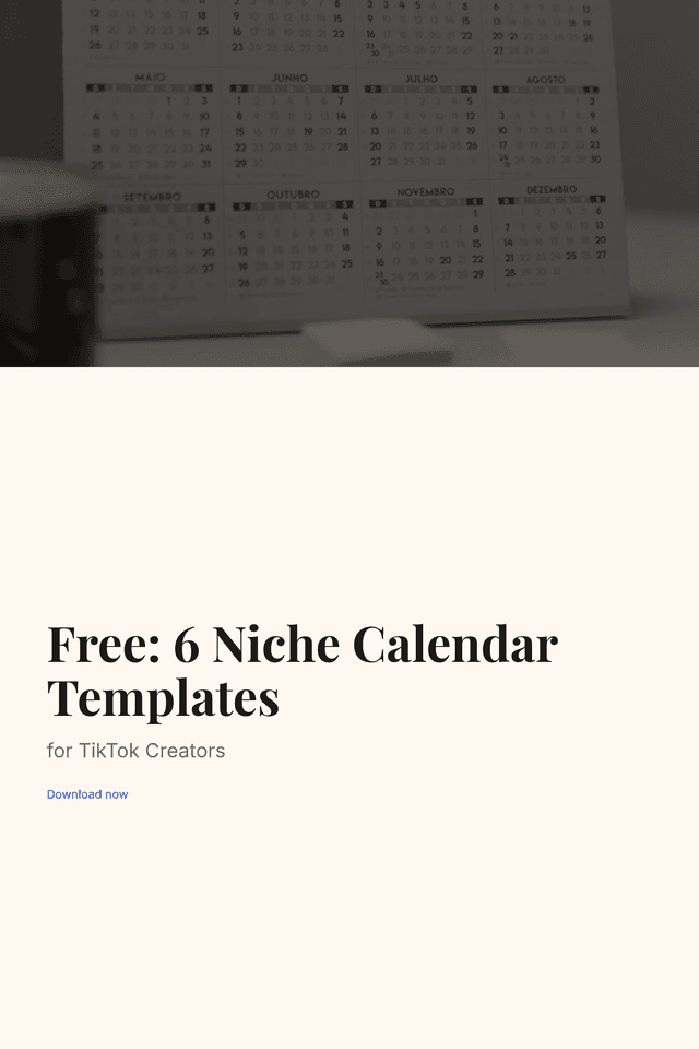 Free: 6 Niche Calendar Templates